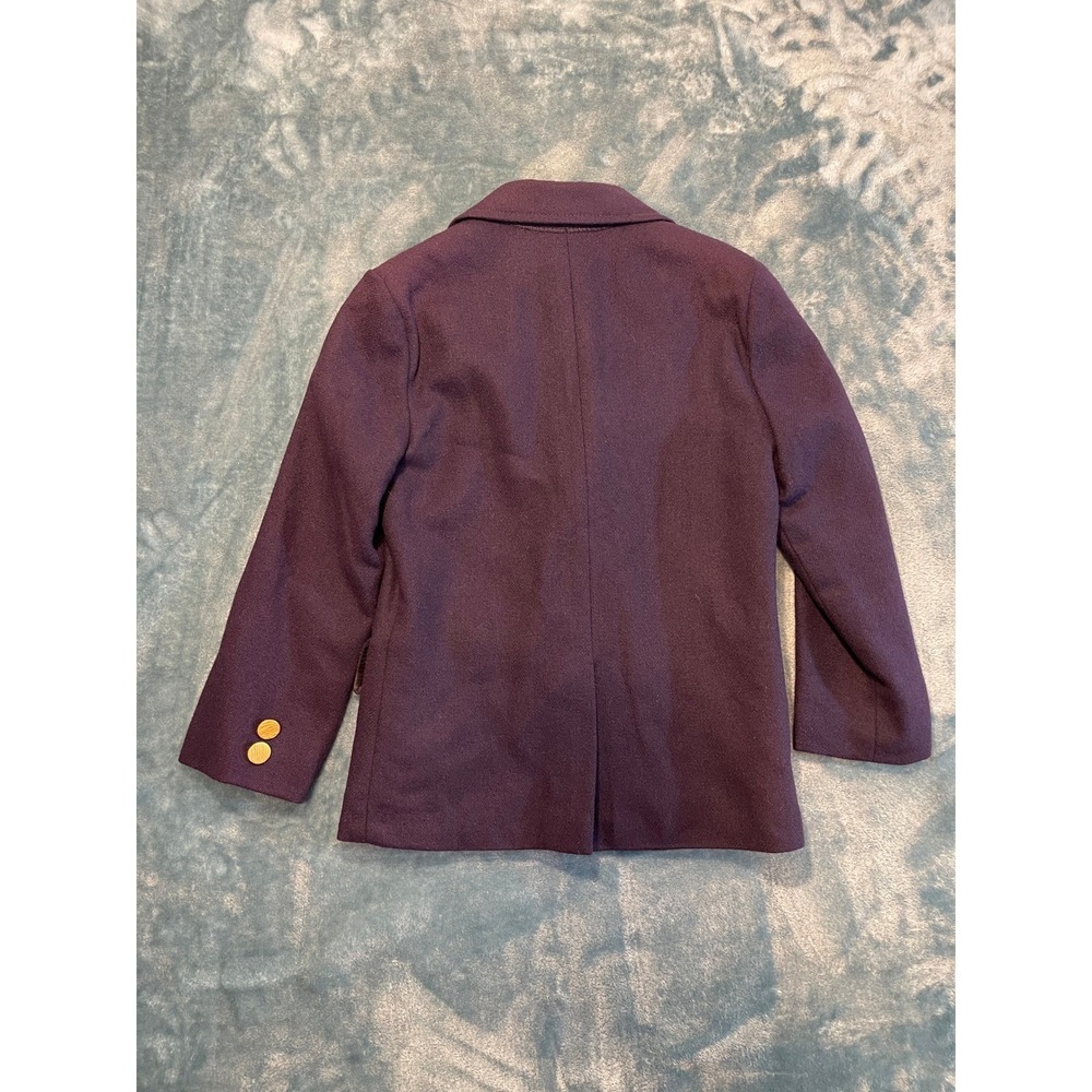 Saks Fifth Avenue Kids Vintage Navy Blue Blazer Gold Buttons Size 6 Formal Coat - Picture 4 of 7